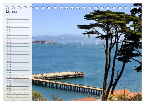 Produktbild: SAN FRANCISCO Traumstadt in Kalifornien (Tischkalender 2026 DIN A5 quer), CALVENDO Monatskalender