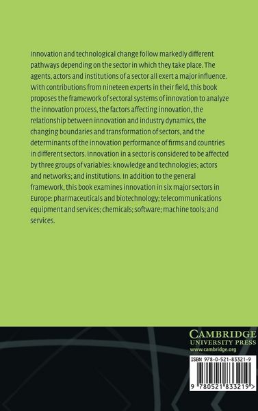 Produktbild: Sectoral Systems of Innovation