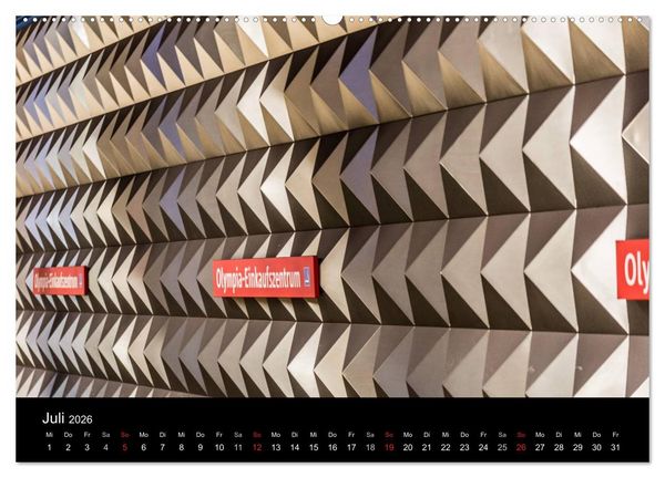 Produktbild: U-Bahn in M&uuml;nchen (hochwertiger Premium Wandkalender 2026 DIN A2 quer), Kunstdruck in Hochglanz