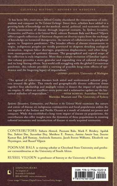 Produktbild: Epidemic Encounters, Communities, and Practices in the Colonial World
