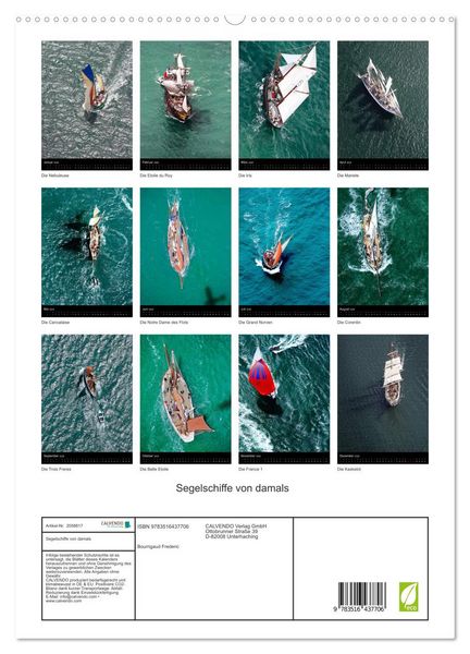 Produktbild: Segelschiffe von damals (hochwertiger Premium Wandkalender 2026 DIN A2 hoch), Kunstdruck in Hochglanz