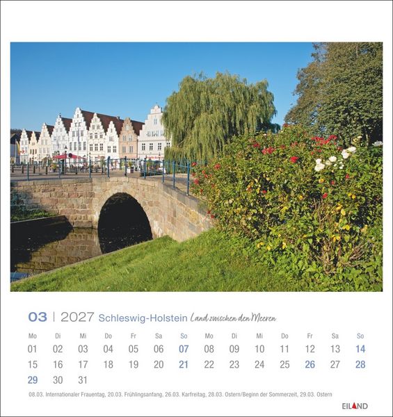 Produktbild: Schleswig-Holstein Postkartenkalender 2027 - Land zwischen den Meeren