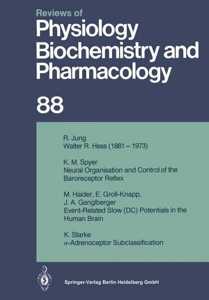 Produktbild: Reviews of Physiology, Biochemistry and Pharmacology