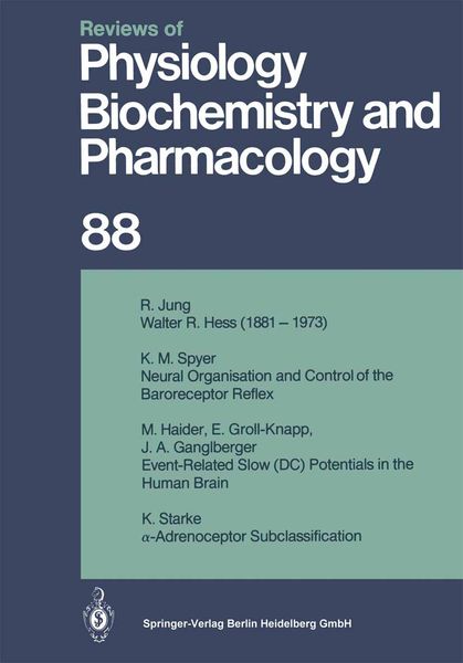 Produktbild: Reviews of Physiology, Biochemistry and Pharmacology