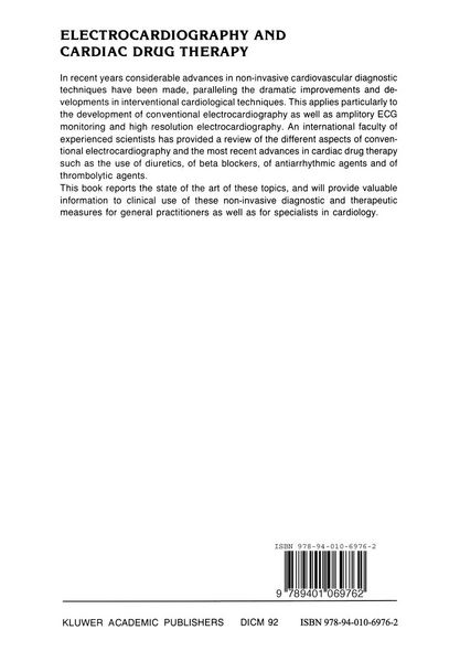 Produktbild: Electrocardiography and Cardiac Drug Therapy