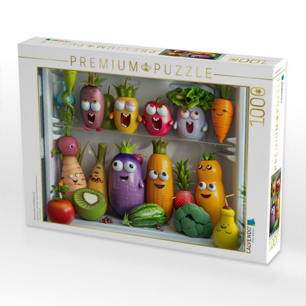 Produktbild: CALVENDO Puzzle Gem&uuml;se Chor im K&uuml;hlschrank | 1000 Teile Lege-Gr&ouml;&szlig;e 64x48cm Foto-Puzzle f&uuml;r gl&uuml;ckliche Stunden