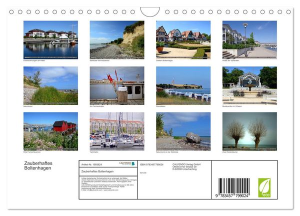 Produktbild: Zauberhaftes Boltenhagen (Wandkalender 2026 DIN A4 quer), CALVENDO Monatskalender