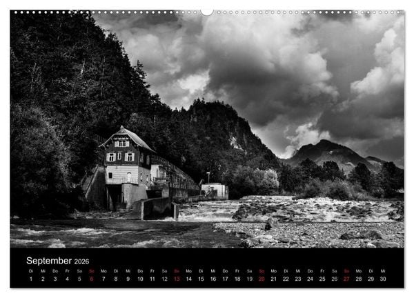 Produktbild: BERGE IN SCHWARZ WEISS (hochwertiger Premium Wandkalender 2026 DIN A2 quer), Kunstdruck in Hochglanz