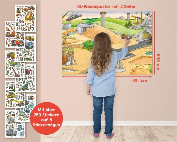 Produktbild: Mein XL Sticker-Poster Baustelle