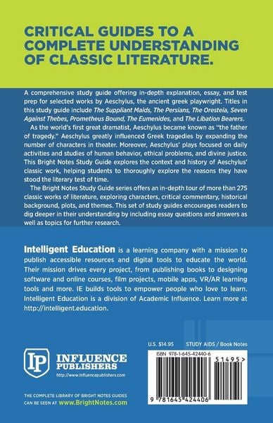 Produktbild: Study Guide to the Plays of Aeschylus