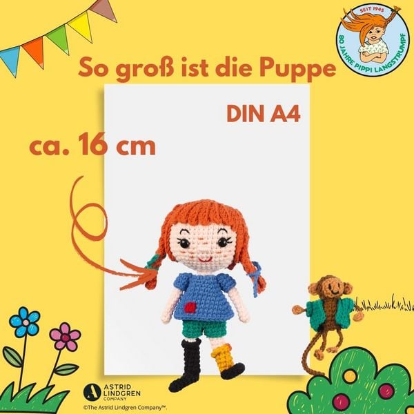Produktbild: Pippi Langstrumpf - Das offizielle H&auml;kelset zum 80. Geburtstag