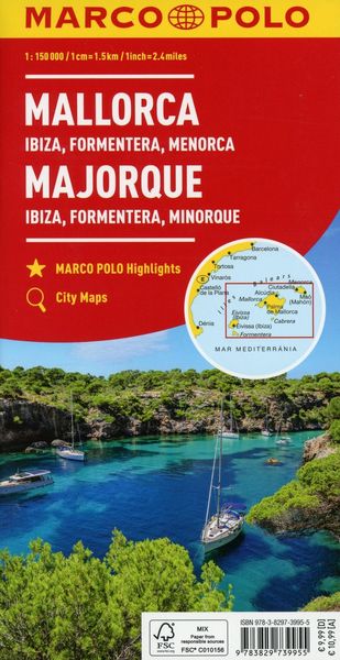 Produktbild: MARCO POLO Karte Mallorca, Ibiza, Formentera