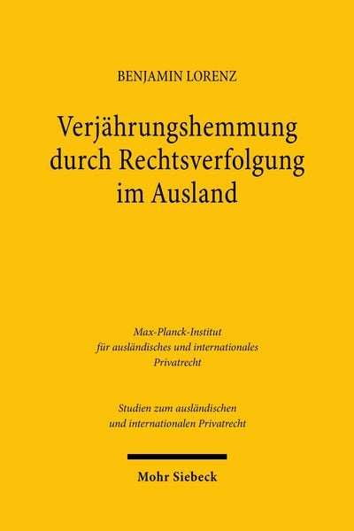 Produktbild: Verj&auml;hrungshemmung durch Rechtsverfolgung im Ausland