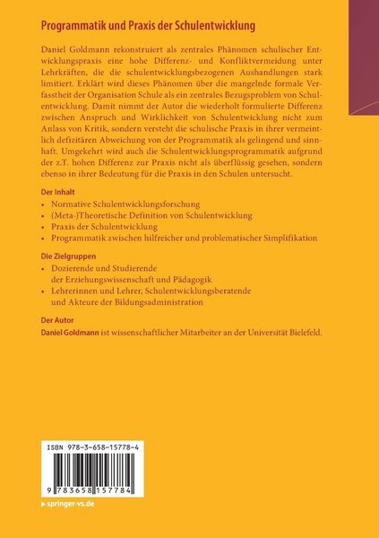 Produktbild: Programmatik und Praxis der Schulentwicklung