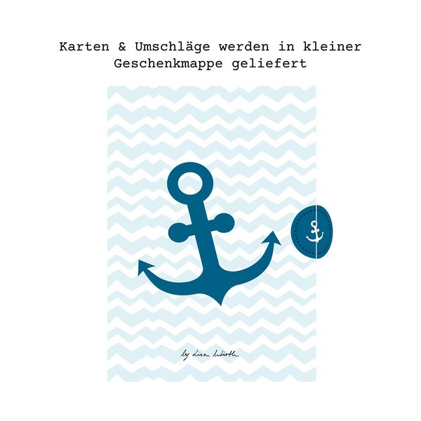 Produktbild: 12 Einladungskarten Geburtstag Junge (Piraten). Handgemachte Geburtstag Einladungskarten zum Kindergeburtstag incl. 12 liebevollen Hand designten Briefumschl&auml;gen. Verpackt in einer wundervollen hochwertigen Karton Box. By Lisa Wirth