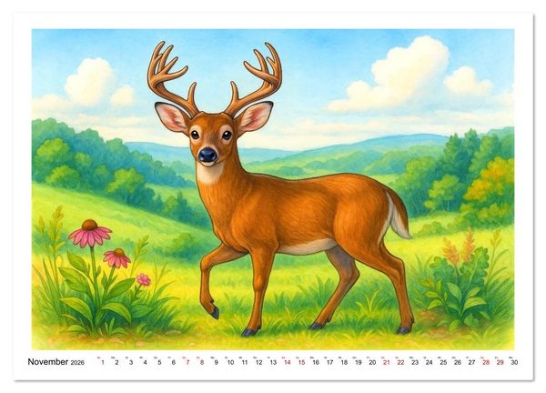 Produktbild: Niedliches Nordamerika (Wandkalender 2026 DIN A4 quer), CALVENDO Monatskalender