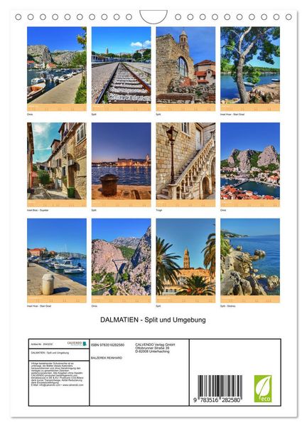 Produktbild: DALMATIEN - Split und Umgebung (Wandkalender 2026 DIN A4 hoch), CALVENDO Monatskalender