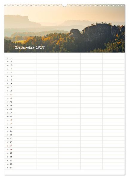 Produktbild: Familienkalender - S&auml;chsische und B&ouml;hmische Schweiz (Wandkalender 2027 DIN A2 hoch), CALVENDO Monatskalender
