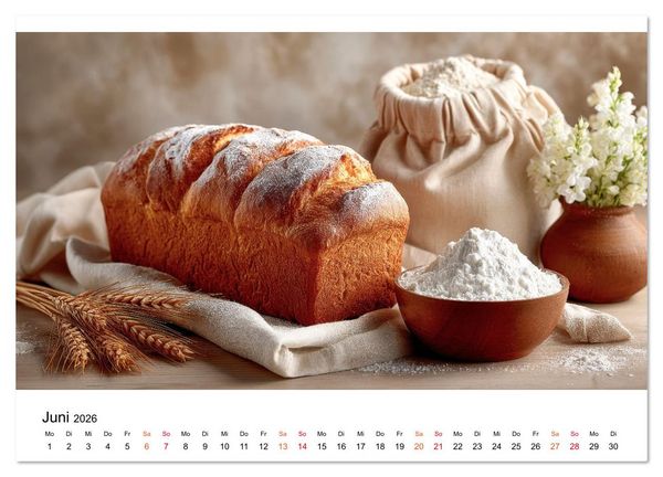 Produktbild: K&uuml;chenkalender Brot (Wandkalender 2026 DIN A4 quer), CALVENDO Monatskalender