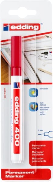 Edding 400 4-400-1-1002 Permanentmarker Rot wasserfest: Ja