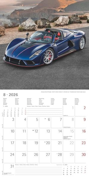 Produktbild: High Speed 2026 - Broschürenkalender 30x30 cm (30x60 geöffnet) - Kalender mit Platz für Notizen - Bildkalender - Wandplaner - Technikkalender