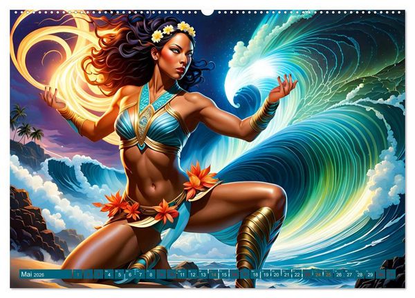 Produktbild: Die Wellenbezwinger (hochwertiger Premium Wandkalender 2026 DIN A2 quer), Kunstdruck in Hochglanz