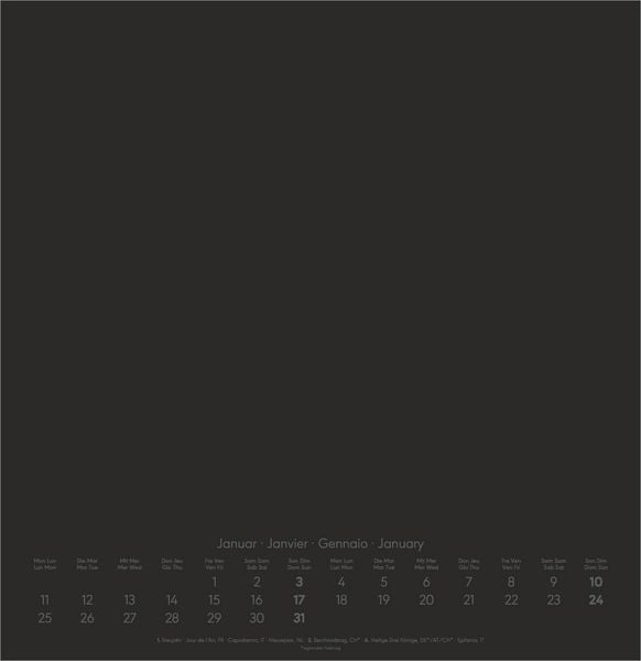 Produktbild: Kreativkalender XL schwarz 2027