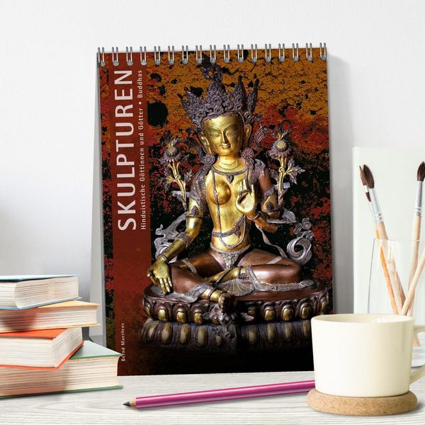 Produktbild: SKULPTUREN Hinduistische G&ouml;ttinnen und G&ouml;tter &bull; Buddhas (Tischkalender 2026 DIN A5 hoch), CALVENDO Monatskalender