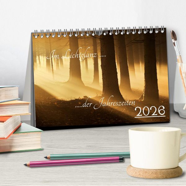 Produktbild: Im Lichtglanz der Jahreszeiten (Tischkalender 2026 DIN A5 quer), CALVENDO Monatskalender