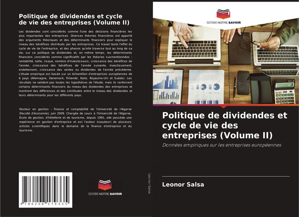 Produktbild: Politique de dividendes et cycle de vie des entreprises (Volume II)