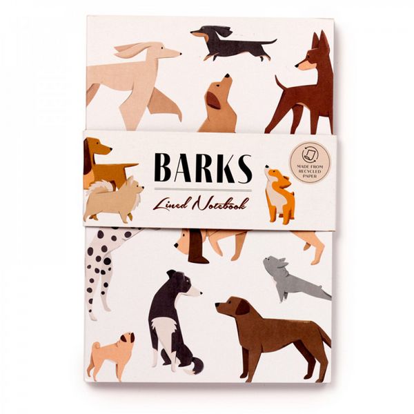 Produktbild: Gestreiftes A5-Notizbuch aus Recyclingpapier Bark
