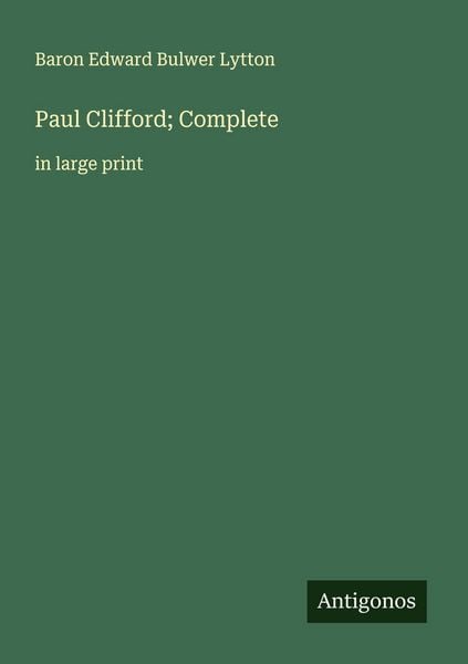 Produktbild: Paul Clifford; Complete