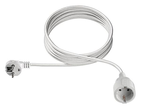 Bachmann 341.201S Strom Verlängerungskabel 16A Weiß 3.00m H05VV-F 3G 1,5mm²