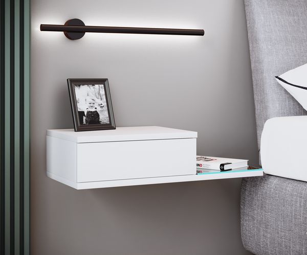 Produktbild: Design Wandschublade Nachttisch Regal Konsila L