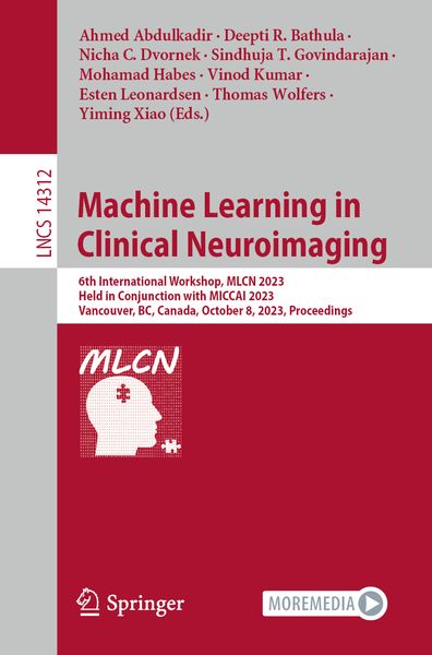 Produktbild: Machine Learning in Clinical Neuroimaging