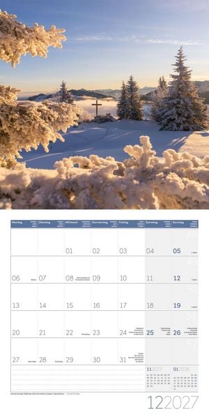 Produktbild: Alpen Kalender 2027 - 30x30 - Art12