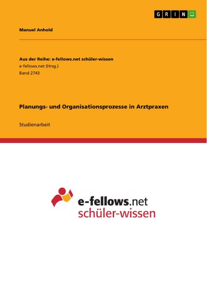 Produktbild: Planungs- und Organisationsprozesse in Arztpraxen