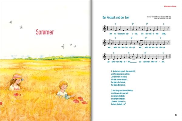 Produktbild: Die 100 sch&ouml;nsten Kinderlieder - Mit einfachen Noten und Akkorden f&uuml;r Gitarre und Klavier