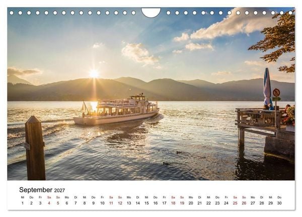 Produktbild: Bayerische Seen - Wo die Berge das Wasser ber&uuml;hren (Wandkalender 2027 DIN A4 quer), CALVENDO Monatskalender