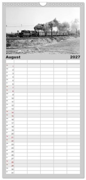 Produktbild: Familienplaner 2027 - Dampfloks in der DDR mit 5 Spalten (Wandkalender, 21 x 45 cm) CALVENDO