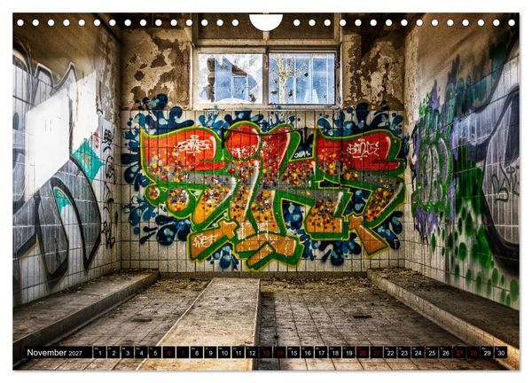 Produktbild: Lost Places Graffiti (Wandkalender 2027 DIN A4 quer), CALVENDO Monatskalender