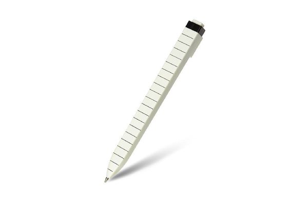 Moleskine Kugelschreiber - Go mit Etikett für Display Schwarz, Mine 1,0 mm, Liniert, Weiß