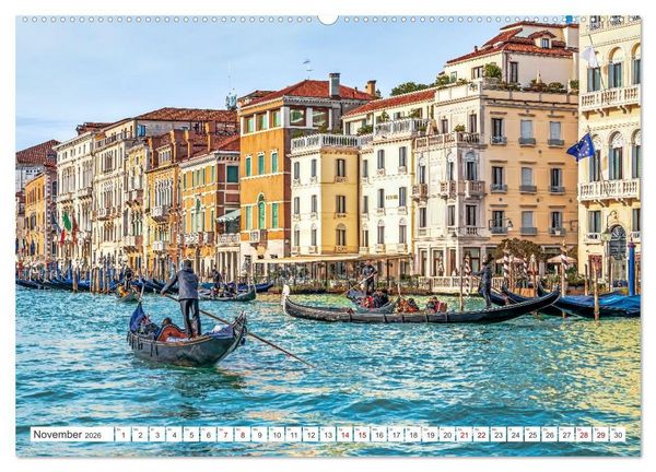 Produktbild: Venedig - Impressionen aus der Serenissima (hochwertiger Premium Wandkalender 2026 DIN A2 quer), Kunstdruck in Hochglanz
