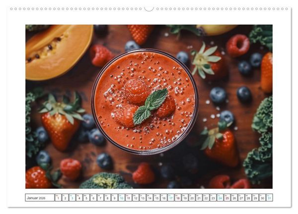 Produktbild: Leckere Smoothies (Wandkalender 2026 DIN A2 quer), CALVENDO Monatskalender