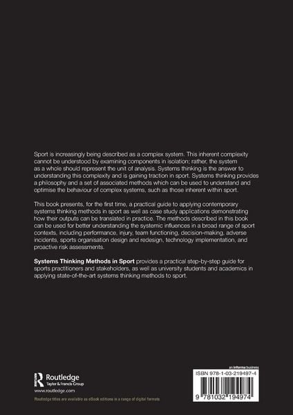 Produktbild: Systems Thinking Methods in Sport