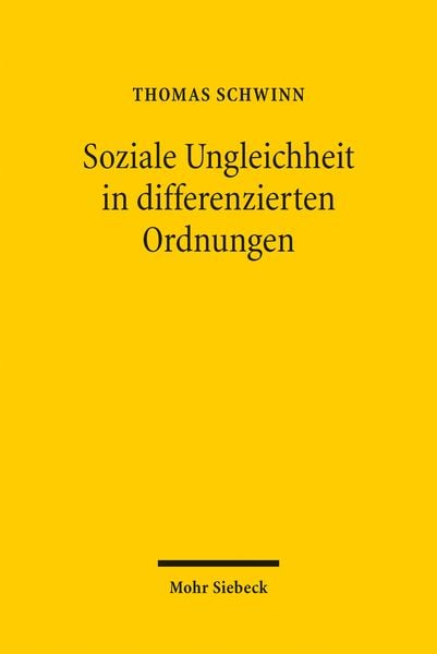 Produktbild: Soziale Ungleichheit in differenzierten Ordnungen