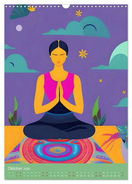 Produktbild: Meditation verbindet (Wandkalender 2026 DIN A3 hoch), CALVENDO Monatskalender