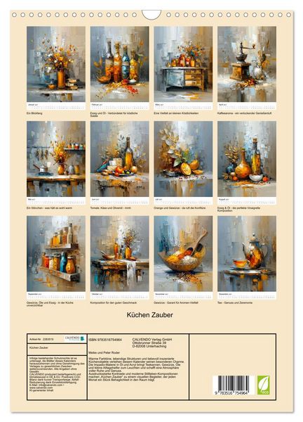 Produktbild: K&uuml;chen Zauber (Wandkalender 2027 DIN A3 hoch), CALVENDO Monatskalender