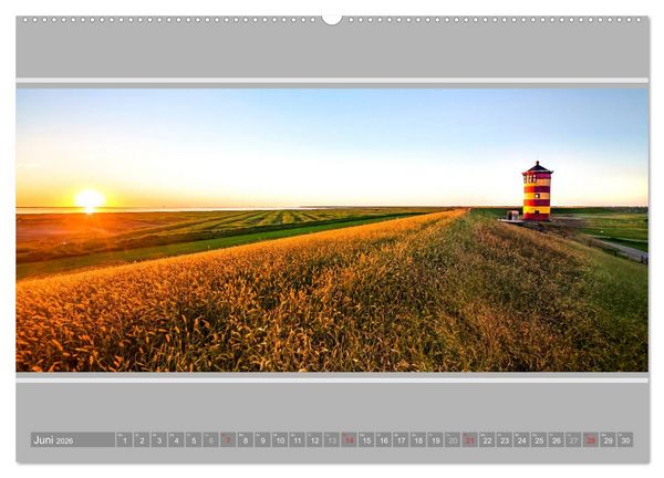 Produktbild: Der Pilsumer Leuchtturm (hochwertiger Premium Wandkalender 2026 DIN A2 quer), Kunstdruck in Hochglanz