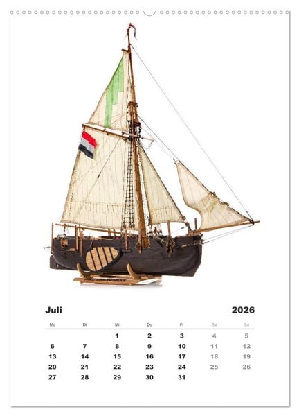 Produktbild: Historische Segelschiffe - Modellbau (Wandkalender 2026 DIN A2 hoch), CALVENDO Monatskalender
